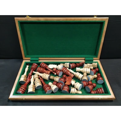 Шахматы подарочные Клен/Красное дерево