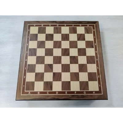 Шахматная доска турнирная ларец 45 на 45 см орех без фигур