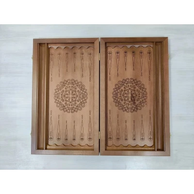 Нарды подарочные с объемной резьбой Лев 50х50 см