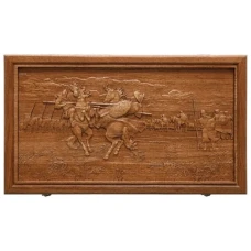 Нарды подарочные с объемной резьбой Куликовская битва  50х50 см