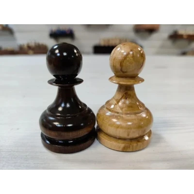 Шахматные фигуры Карельская береза большие