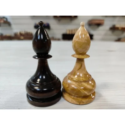 Шахматные фигуры Карельская береза большие