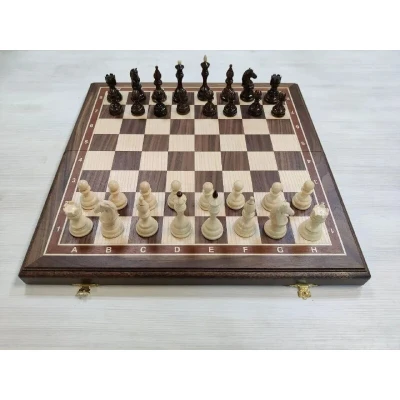 Шахматы подарочные Бастион большие люкс орех