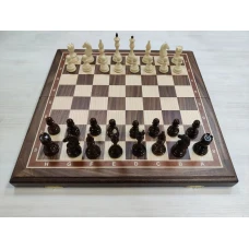 Шахматы подарочные Бастион большие люкс орех