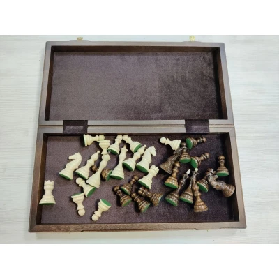 Шахматы подарочные Бастион большие люкс орех