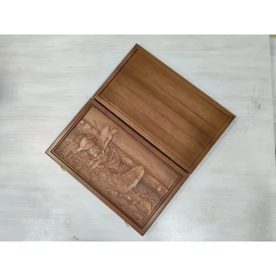 Нарды подарочные с объемной резьбой Витязь  50х50 см