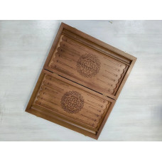 Нарды подарочные с объемной резьбой Витязь  50х50 см