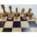 Шахматы шашки Авангард с утяжелением средние на доске из бука
