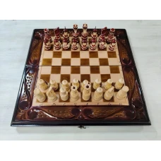 Шахматы нарды шашки резные ручной работы Тигр большие 60 на 60 см