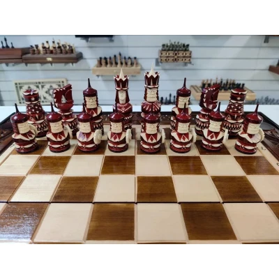 Шахматы нарды шашки резные ручной работы Тигр большие 60 на 60 см