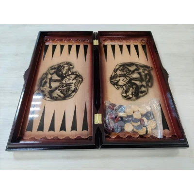 Шахматы нарды шашки резные ручной работы Тигр большие 60 на 60 см