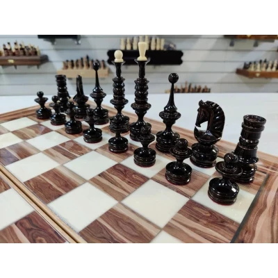 Шахматы нарды шашки Американский орех с фигурами из клена большие