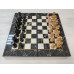 Шахматы с нардами под Мрамор с фигурами из бука 