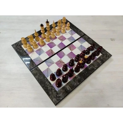 Шахматы, нарды, шашки Вдохновение с резными фигурами Точенка