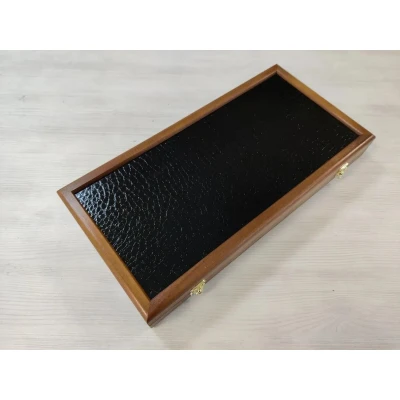 Нарды подарочные из экокожи черные средние 50 на 50 см