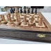  Шахматы подарочные в ларце из ореха с утяжеленными фигурами авангард средние