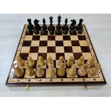  Шахматы эксклюзивные из карельской березы большие, фигуры с утяжелением