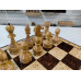  Шахматы эксклюзивные из карельской березы большие, фигуры с утяжелением