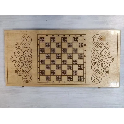 Нарды подарочные Лев большие светлые с чехлом