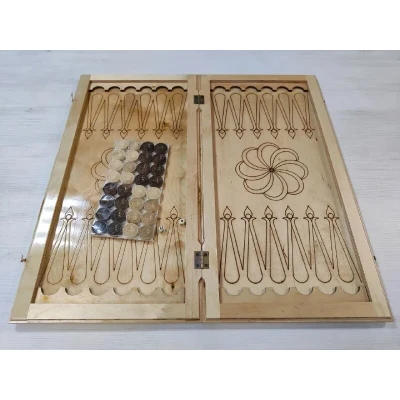 Нарды подарочные Лев большие светлые с чехлом