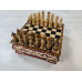 Шахматы резные ручной работы Богатыри в ларце 25 на 25 см