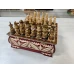Шахматы резные ручной работы Богатыри в ларце 25 на 25 см
