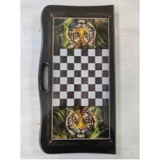 Нарды подарочные с ручкой Тигр 50 на 50 см