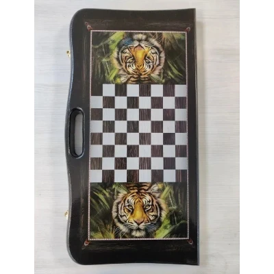 Нарды подарочные с ручкой Тигр 50 на 50 см