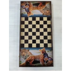 Нарды деревянные Леопард большие 60 на 60 см