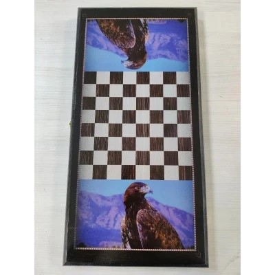 Нарды деревянные Орел средние 50 на 50 см черные