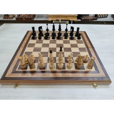 Шахматы подарочные Клен/орех
