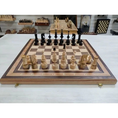 Шахматы подарочные Клен/орех