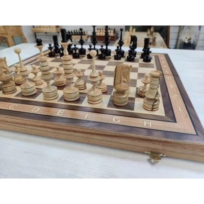 Шахматы подарочные Клен/орех