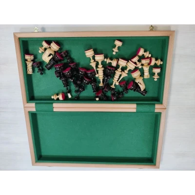 Шахматы подарочные Клен/орех