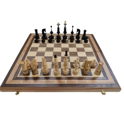 Шахматы подарочные Клен/орех