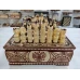 Шахматы ручной работы Русские воины в деревянном ларце