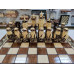 Шахматы ручной работы Русские воины в деревянном ларце