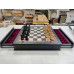 Шахматы на подарочной доске Люкс из мореного дуба и ясеня с утяжеленными фигурами из бука 45 на 45 см