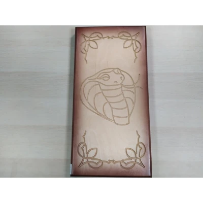 Нарды Змея с резьбой средние