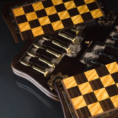 Шахматы Стимпанк из оружейных гильз