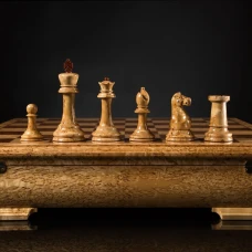 Шахматы Стаунтон Люкс карельская береза, бубинга