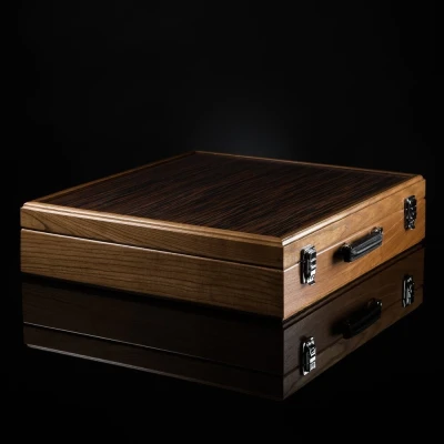 Шахматы Стаунтон Люкс  из палисандра и клена сикамора