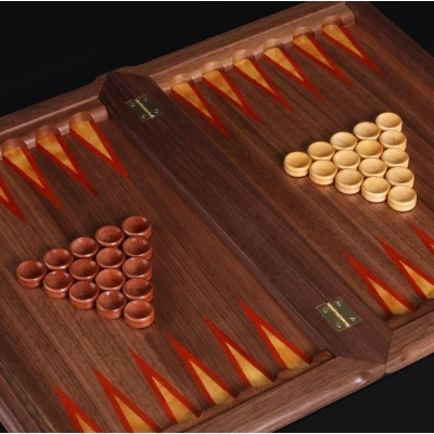 Шашки для нард 18мм самшит, красное дерево