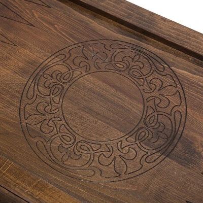 Нарды резные Золотой узор 1 малые, Mirzoyan