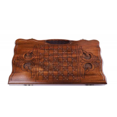 Нарды резные Лев с ручкой 50, Haleyan