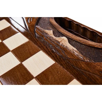 Шахматы резные с араратом ручкой и ложементом 50  Haleyan