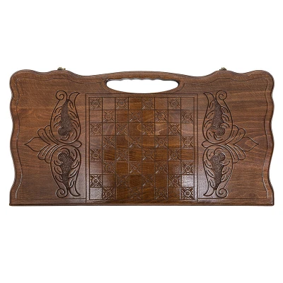 Нарды резные Паровоз с ручкой большие, Haleyan