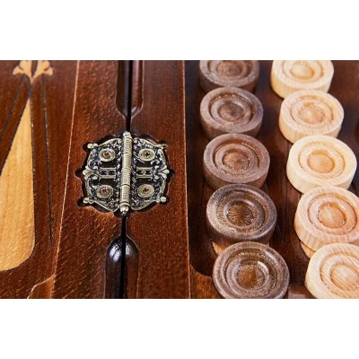 Нарды резные Армянский узор 9 с ручкой 60  Haleyan