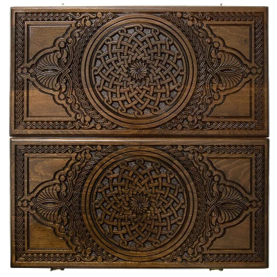 Нарды резные Армянский узор-3 большие, Haleyan