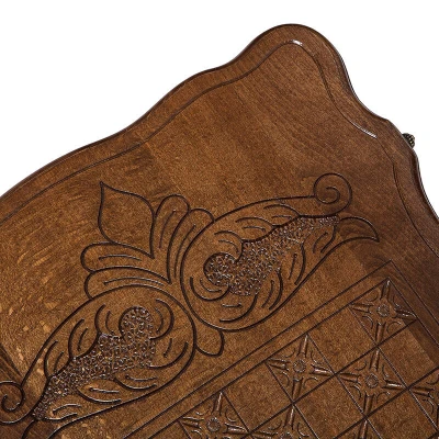 Нарды резные Самсон и лев с ручкой большие, Haleyan